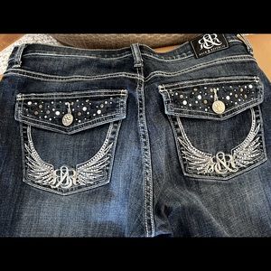 Size 14 Rock and Republic diamond studded jeans
